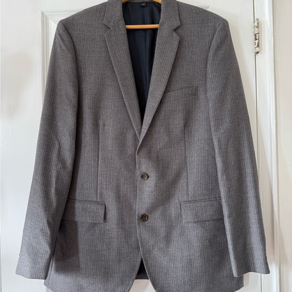 NWT J Crew Factory Thompson Blazer Suit Jacket Mens 42L Gray Pinstripe Wool
